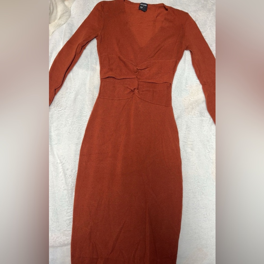 Barlll midi/maxi burnt orange dress